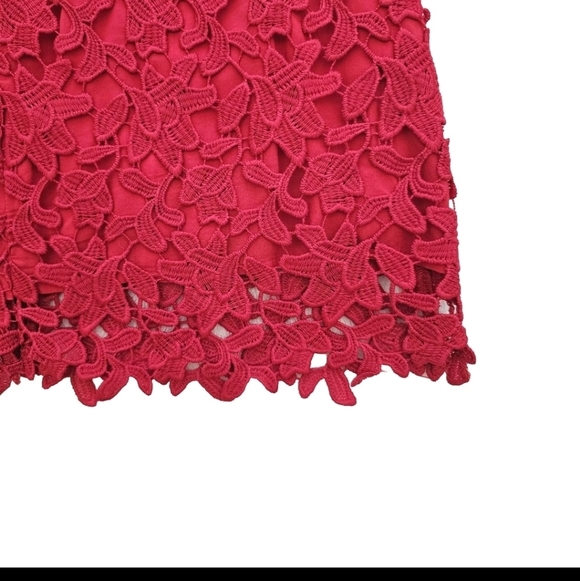 TJD The Jetset Small Red Lace Sexy Bodycon Open Back Party Prom Evening Dress - Picture 7 of 15